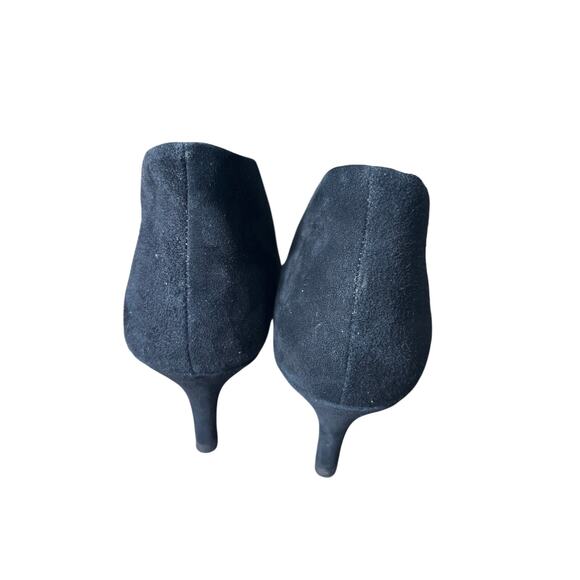 Pelle Moda Black Suede Low Heeled Winter Pump Sz 7.5 - Picture 4 of 5